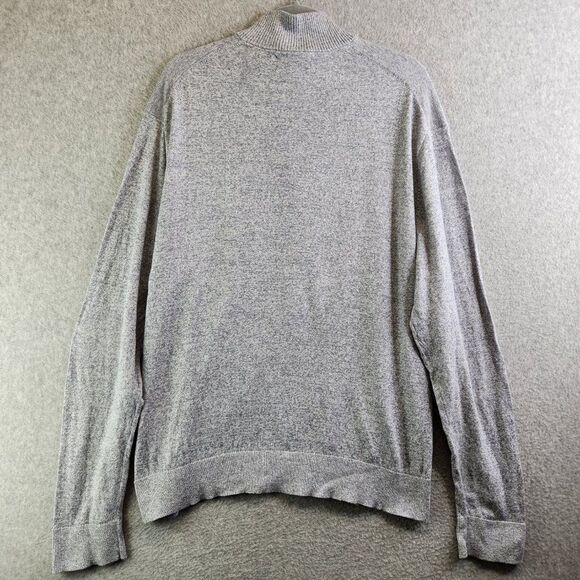 Bonobos Sweater Mens XXL Gray 1/4 Zip Pullover Cotton Cashmere Blend Lightweight - Picture 11 of 12